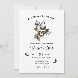 Invitación Calavera hasta la muerte nos invitan a una boda pa