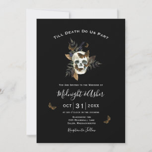 Invitación Calavera hasta la muerte nos invitan a una boda pa