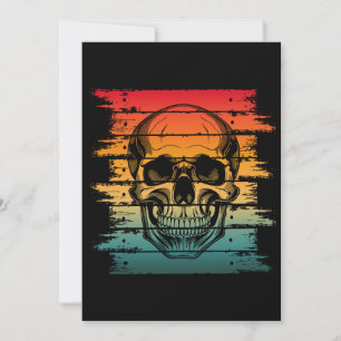 Invitación Calavera Silueta Retro Vintage