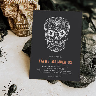 Invitación Calavera Skull Dia de los Muertos Fiesta