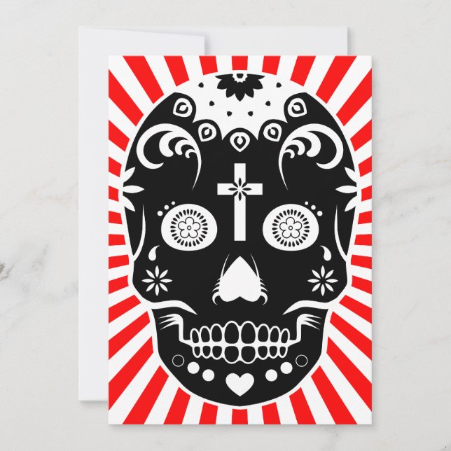 Invitación calaveras de azúcar (Anverso)