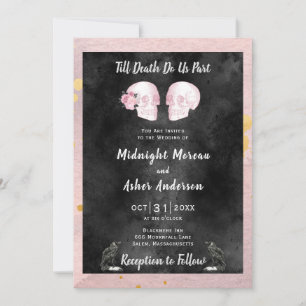 Invitación Calaveras Esqueleto Hasta que la Muerte nos Separe