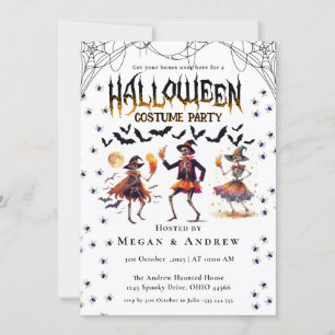 Invitación Calaveras góticas en Gorras Fiesta de disfraces de