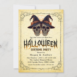 Invitación Calaveras góticas en Gorras Fiesta de disfraces de