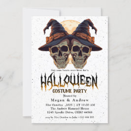 Invitación Calaveras góticas en Gorras Fiesta de disfraces de