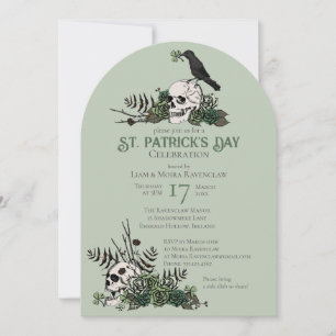 Invitación Calaveras góticas y vestidos para la celebración d