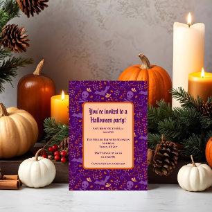 Invitación Calaveras y fantasmas lindos y espeluznantes de Ha