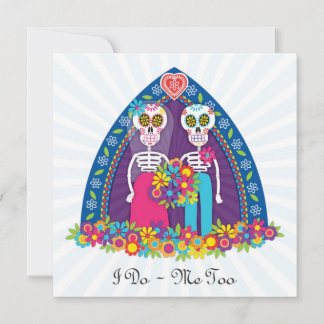 Invitación Calaveras y flores de azúcar personalizado - Fondo