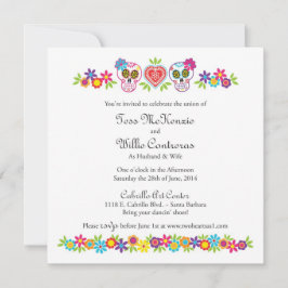 Invitación Calaveras y flores de azúcar personalizado - Naran