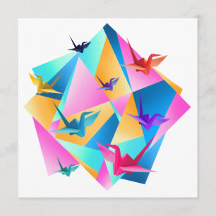 Invitación Calcomanía de caleidoscopio de origami