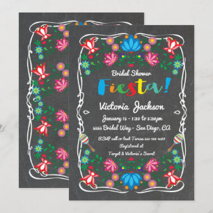 Invitación Caldera de flores de flores de la ducha de la Fies