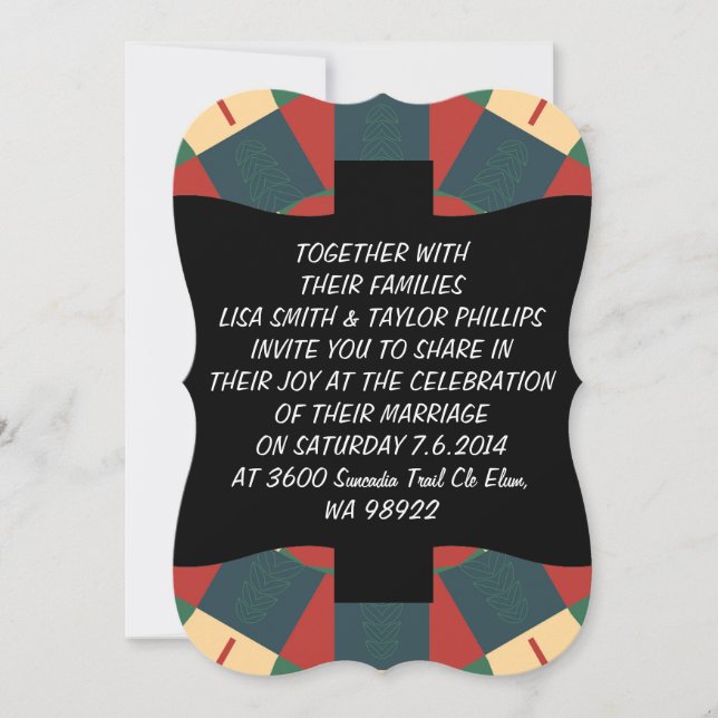 Invitación Caleidoscopio manálico (Anverso)