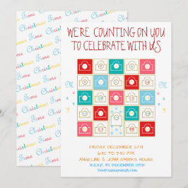 Invitación Calendario de Adviento Vintage Personalizable