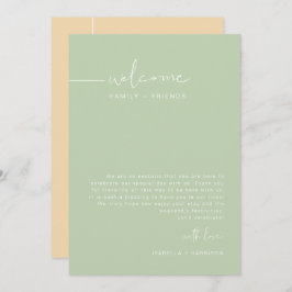 Invitación Calendario de bienvenida de fin de semana de LEAH 