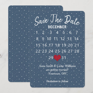 Invitación Calendario de boda para guardar la fecha Estrella 