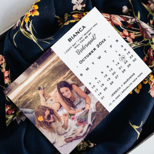 Invitación Calendario de caligrafía elegante propuesta de dam