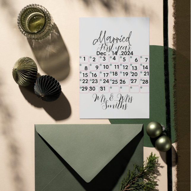 Invitación Calendario de fecha de casados personalizado (Subido por el creador)