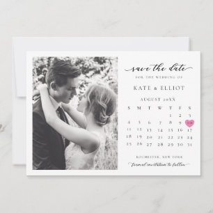 Invitación Calendario de fecha de guardado de código QR de fo