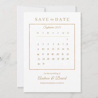 Invitación Calendario de guardar la fecha de la boda