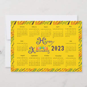Invitación Calendario de mano feliz Kwanzaa