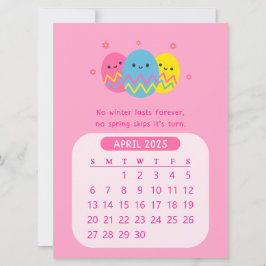 Invitación Calendario de Pascua Motivacional Mensual de Abril