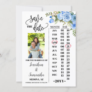 Invitación Calendario fotográfico para guardar la fecha boda