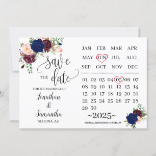 Invitación Calendario para salvar la fecha de la boda de Borg