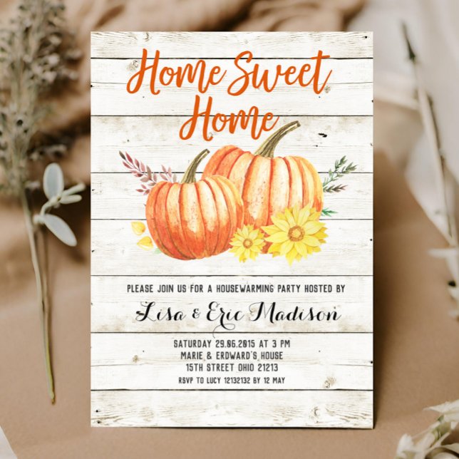 Invitación Calentamiento de calabaza de calabaza de otoño rús (Subido por el creador)