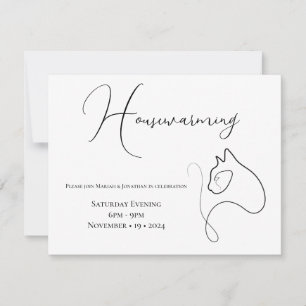 Invitación Calentamiento de hogares para el amante del gato M