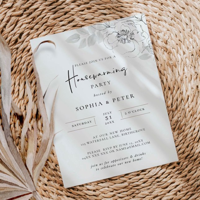 Invitación Calentamiento de la casa de Ilustracion botánico (Subido por el creador)