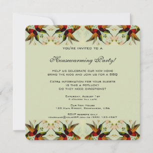 Invitación Calentamiento de la casa, Flores de flores de Humm