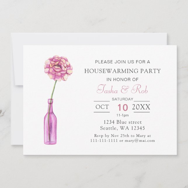 Invitación Calentamiento de la malla de la botella de vidrio  (Anverso)