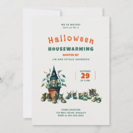 Invitación Calentamiento en la casa de Halloween Movimos zapa