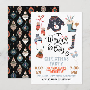 Invitación Cálida y acogedora ropa de Navidades Fiestas de in