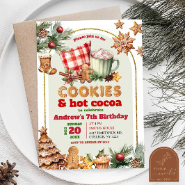 Invitación Cálidas cookies y Navidades de cacao caliente