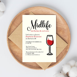Invitación Cálido calor de la vida media de una mujer