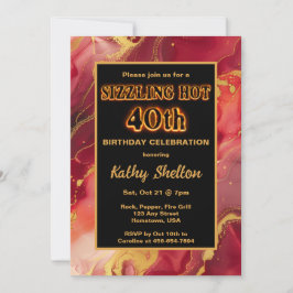 Invitación Caliente 40 Aniversario del Flamengo Rojo y Oro