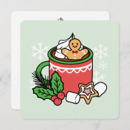 Invitación Caliente con llamadas de cacao a la caída de la ni