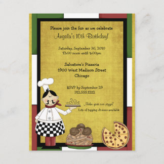 Invitación caliente del fiesta del cocinero de la
