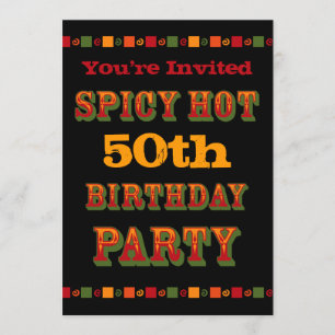 Invitación caliente y picante del cumpleaños