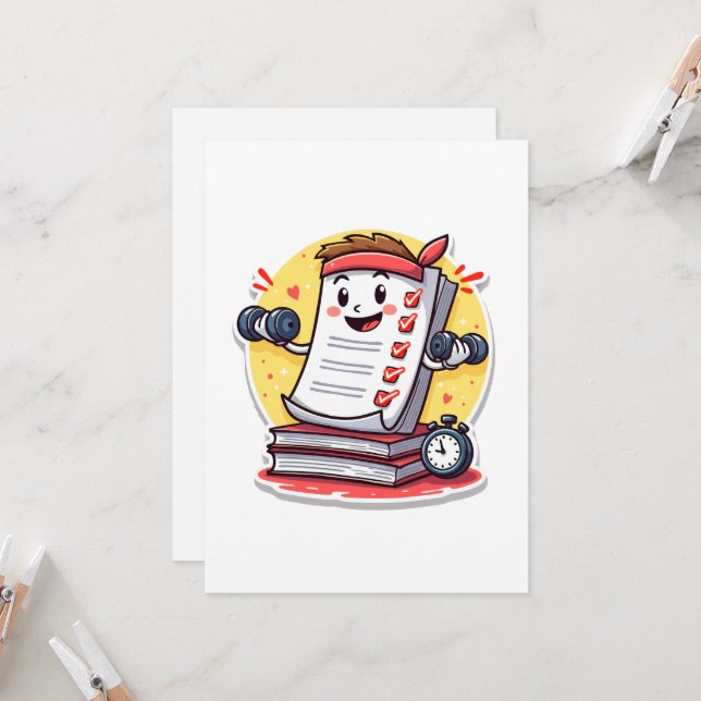 Invitación Calificar Papeles Es Mi Cardio regalo para maestro (Anverso/Reverso In Situ)