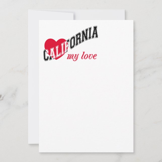 Invitación California mi amor (Anverso)