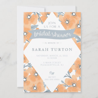 Invitación California Poppies Bridal Shower