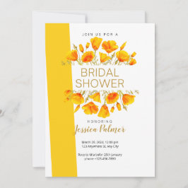 Invitación California Poppies Bridal Shower