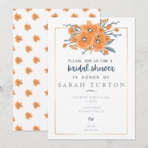 Invitación California Poppies Bridal Shower