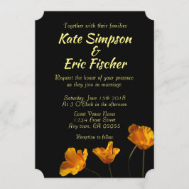 Invitación California Poppies Wedting