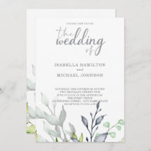 Caligrafía Boda botánico elegante