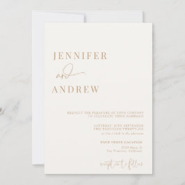 Invitación Caligrafía Boda moderno simple y elegante