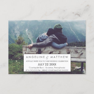 Invitación Caligrafía caprichosa   Faded Photo El Boda De