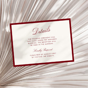 Invitación Caligrafía Clásica Detalles de Dinero Antiguo Rojo